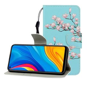For Huawei Honor Play 3 / Enjoy 10 Colored Drawing Horizontal Flip Leather Case with Holder & Card Slot & Wallet(Magnolia)