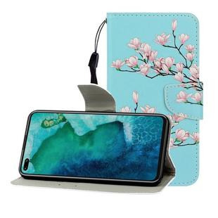 For Huawei Honor V30 / V30 Pro Colored Drawing Horizontal Flip Leather Case with Holder & Card Slot & Wallet(Magnolia)