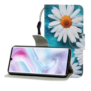 For Xiaomi Note 10 Pro Colored Drawing Horizontal Flip Leather Case with Holder & Card Slot & Wallet(Chrysanthemum)