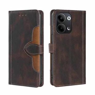 For OPPO Reno9 5G / Reno9 Pro 5G Skin Feel Magnetic Buckle Leather Phone Case(Brown)