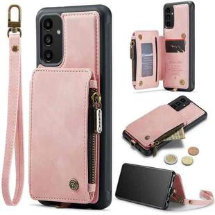 For Samsung Galaxy A13 5G CaseMe C20 Multifunctional RFID Leather Phone Case(Pink)