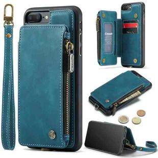 For iPhone 7 Plus / 8 Plus CaseMe C20 Multifunctional RFID Leather Phone Case(Blue)