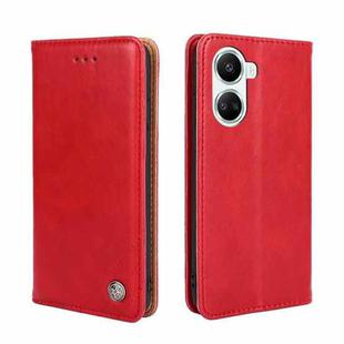 For Huawei nova 10 SE Non-Magnetic Retro Texture Flip Leather Phone Case(Red)