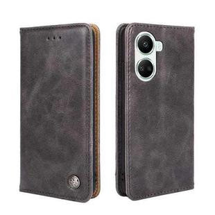 For Huawei nova 10 SE Non-Magnetic Retro Texture Flip Leather Phone Case(Grey)