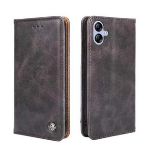 For Samsung Galaxy A04e 4G Non-Magnetic Retro Texture Flip Leather Phone Case(Grey)