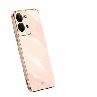 For OPPO Reno9 Pro+ XINLI Straight Edge 6D Electroplate TPU Phone Case(Pink)