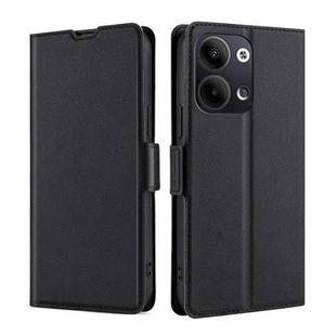 For OPPO Reno9 5G / Reno9 Pro 5G Ultra-thin Voltage Side Buckle Horizontal Flip Leather Phone Case(Black)