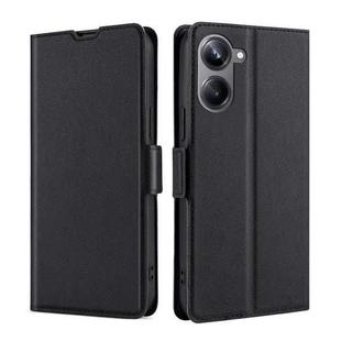 For Realme 10 Pro 5G Ultra-thin Voltage Side Buckle Horizontal Flip Leather Phone Case(Black)
