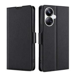 For Realme 10 Pro+ 5G Ultra-thin Voltage Side Buckle Horizontal Flip Leather Phone Case(Black)