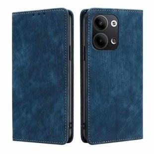 For OPPO Reno9 5G / Reno9 Pro 5G RFID Anti-theft Brush Magnetic Leather Phone Case(Blue)