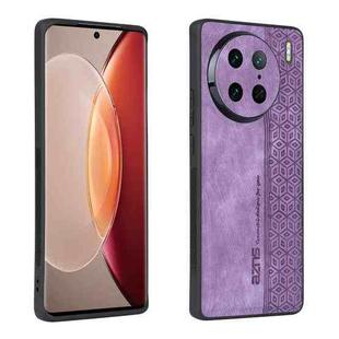 For vivo X90 Pro AZNS 3D Embossed Skin Feel Phone Case(Purple)