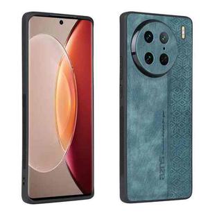 For vivo X90 Pro AZNS 3D Embossed Skin Feel Phone Case(Dark Green)
