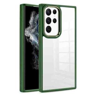 For Samsung Galaxy S23 Ultra 5G Clear Acrylic Soft TPU Phone Case(Green)