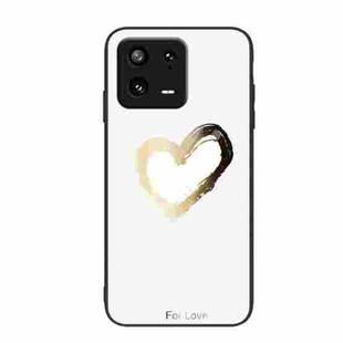 For Xiaomi 13 Colorful Painted Glass Phone Case(Golden Love)