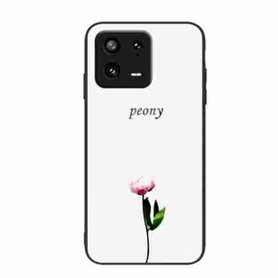 For Xiaomi 13 Pro Colorful Painted Glass Phone Case(Peony)