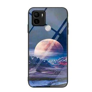 For Xiaomi Redmi A1+ Colorful Painted Glass Phone Case(Moon Hill)