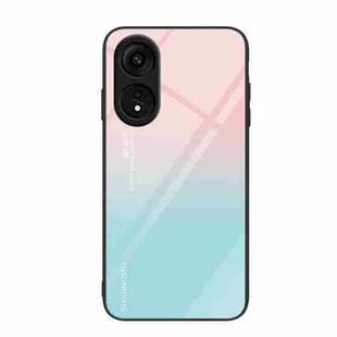 For OPPO A1 Pro Colorful Painted Glass Phone Case(Blue Sky)