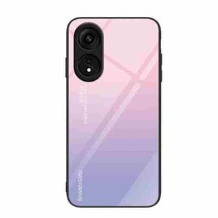For OPPO A1 Pro Colorful Painted Glass Phone Case(Purple Sky)