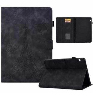For Huawei MediaPad T3 10 Tower Embossed Leather Tablet Case(Black)