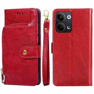 For OPPO Reno9 5G / Reno9 Pro 5G Zipper Bag Leather Phone Case(Red)