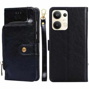 For OPPO Reno9 Pro+ 5G Zipper Bag Leather Phone Case(Black)