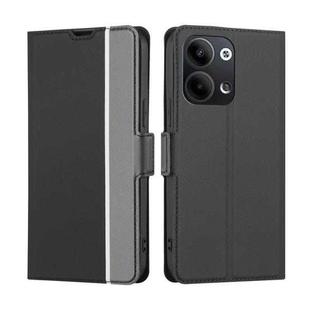 For OPPO Reno9 5G / Reno9 Pro 5G Twill Texture Side Button Leather Phone Case(Black)