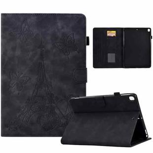 For iPad 10.2 2021/2020/2019 / 10.5 2019/2017 Tower Embossed Leather Smart Tablet Case(Black)