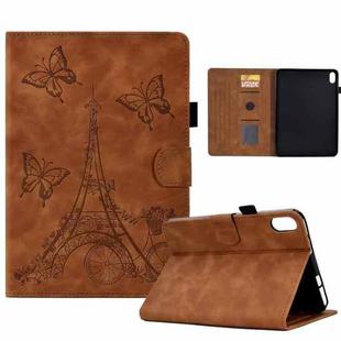 For iPad 10th Gen 10.9 2022 Tower Embossed Leather Smart Tablet Case(Brown)