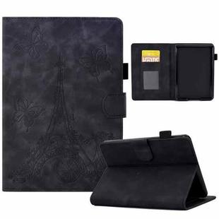 For Amazon Kindle Paperwhite 5 Tower Embossed Leather Smart Tablet Case(Black)
