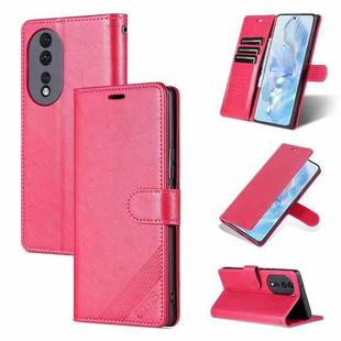 For Honor 80 AZNS Sheepskin Texture Flip Leather Phone Case(Red)