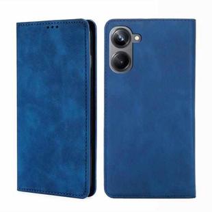 For Realme 10 Pro 5G Skin Feel Magnetic Horizontal Flip Leather Phone Case(Blue)