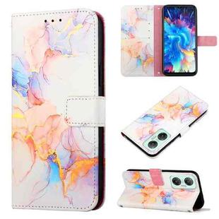 For Infinix Hot 20 5G X666 X66B PT003 Marble Pattern Flip Leather Phone Case(Marble White)