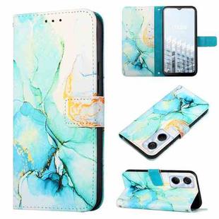 For Tecno Pop 6 Pro PT003 Marble Pattern Flip Leather Phone Case(Green)