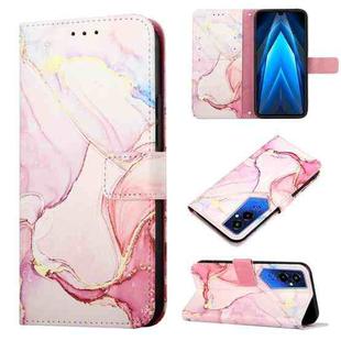 For Tecno Pova 4 Pro LG8N PT003 Marble Pattern Flip Leather Phone Case(Rose Gold)