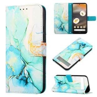 For Google Pixel 7a PT003 Marble Pattern Flip Leather Phone Case(Green)