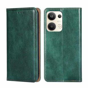 For OPPO Reno9 Pro+ 5G Gloss Oil Solid Color Magnetic Leather Phone Case(Green)