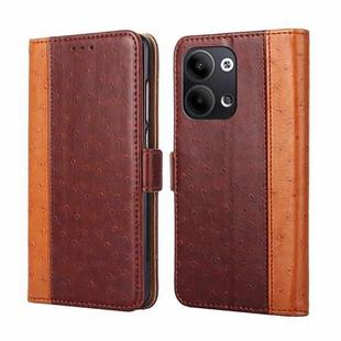 For OPPO Reno9 5G / Reno9 Pro 5G Ostrich Texture Flip Leather Phone Case(Brown)