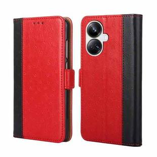 For Realme 10 Pro+ 5G Ostrich Texture Flip Leather Phone Case(Red)