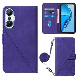 For Infinix Hot 20S/20 Pro Crossbody 3D Embossed Flip Leather Phone Case(Purple)