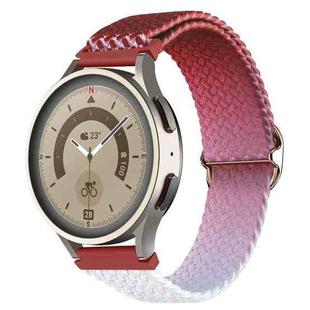 20mm Universal Weave Gradient Color Watch Band(Wine Red)