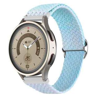 22mm Universal Weave Gradient Color Watch Band(Sea Blue Green)