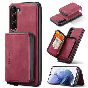 For Samsung Galaxy S23 5G JEEHOOD Magnetic Zipper Wallet Leather Phone Case(Red)