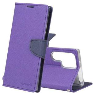 For Samsung Galaxy S23 Ultra 5G GOOSPERY FANCY DIARY Cross Texture Leather Phone Case(Purple)