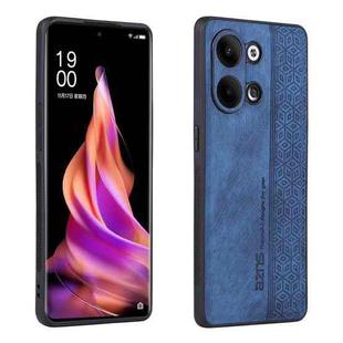 For OPPO Reno9 / Reno9 Pro AZNS 3D Embossed Skin Feel Phone Case(Sapphire Blue)