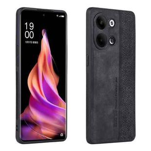 For OPPO Reno9 / Reno9 Pro AZNS 3D Embossed Skin Feel Phone Case(Black)