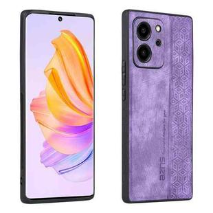 For Honor 80 SE AZNS 3D Embossed Skin Feel Phone Case(Purple)