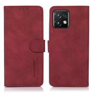 For Motorola Moto X40 Pro KHAZNEH Matte Texture Leather Phone Case(Red)