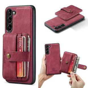 For Samsung Galaxy S23 5G JEEHOOD RFID Anti-Theft Wallet Magnetic Leather Phone Case(Red)