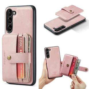 For Samsung Galaxy S23 5G JEEHOOD RFID Anti-Theft Wallet Magnetic Leather Phone Case(Pink)