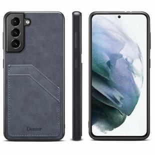 For Samsung Galaxy S23 5G Denior PU Dual Card Slot Phone Case(Grey)